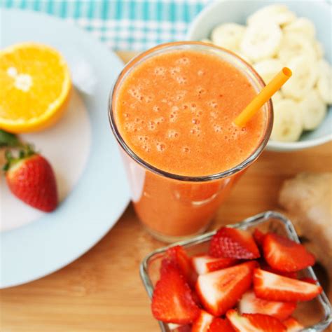 Strawberry Orange Ginger Smoothie Recipe