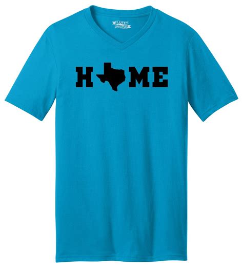 Home Texas Map Soft Mens V Neck T Shirt Texas Pride Texan Lonestar