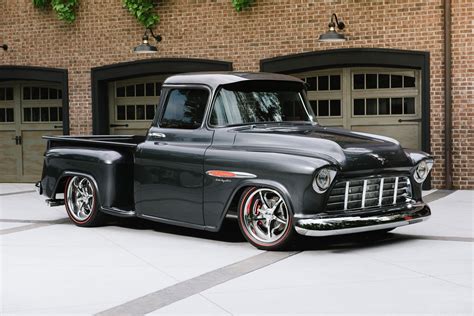 News 1955 Chevy Pick Up With Accelerator Custom Wheels