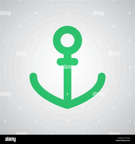Flat Green Anchor Icon Stock Vector Image And Art Alamy