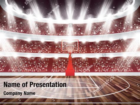 Illumination Professional Basketball Court Powerpoint Template