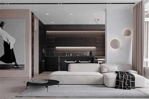 Change your mini spot into a cool one like this. Black, White & Beige Apartment For The Fashionista