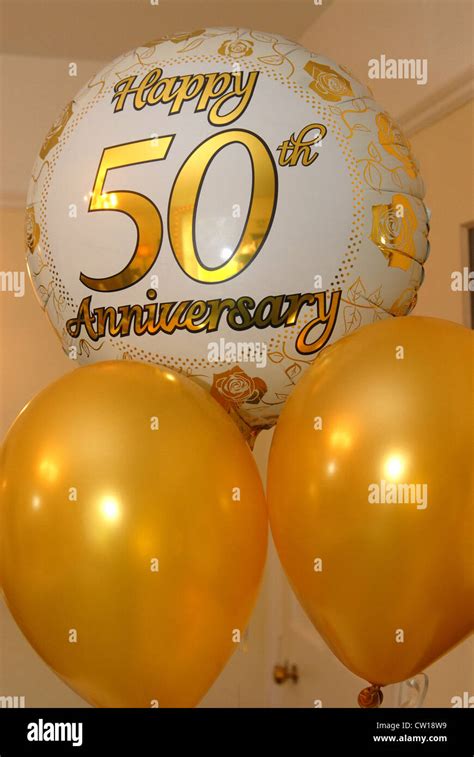 Golden Wedding Anniversary Balloons Hi Res Stock Photography And Images