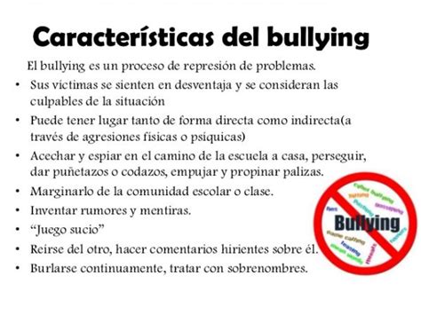 El Bullying Definición Tipos y Características Cuadro Comparativo