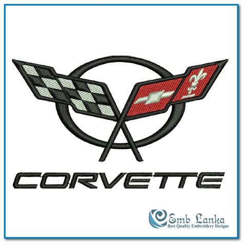 Corvette C6 Logo Embroidery Design