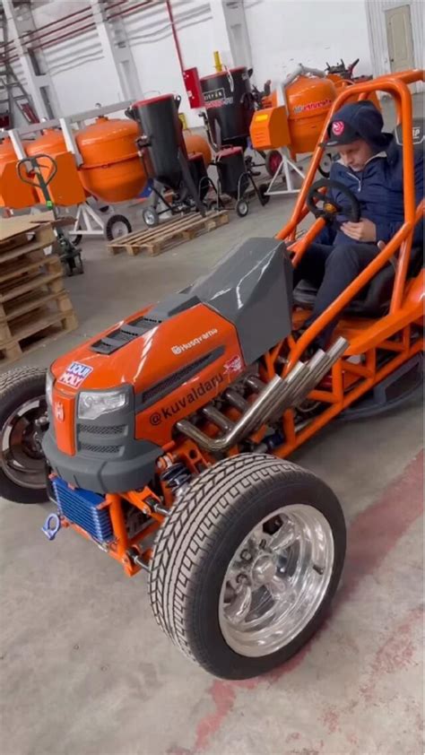 Custom Built Husqvarna Racing Lawn Mower Uses Ls Power