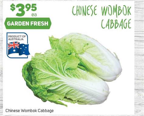 Chinese Wombok Cabbage Offer At Foodland Au