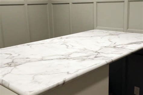 Our Calacatta Marble Countertop By Formica In The Home Office Yeah That’s Laminate Formica