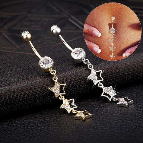 Buy 2019 Cocktail Party Star Piercing Navel Jewelry Belly Piercing Aaa White