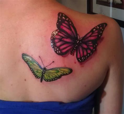 Two Beautiful Butterflies Tattoo Butterfly Tattoo Tattoos Beautiful