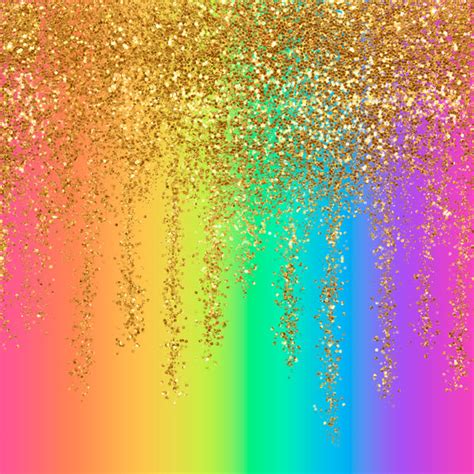 Dripping Glitter Rainbow 12x12 Patterned Vinyl Sheet Icraftvinyl