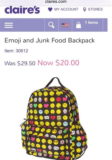Emoji Backpack Claires