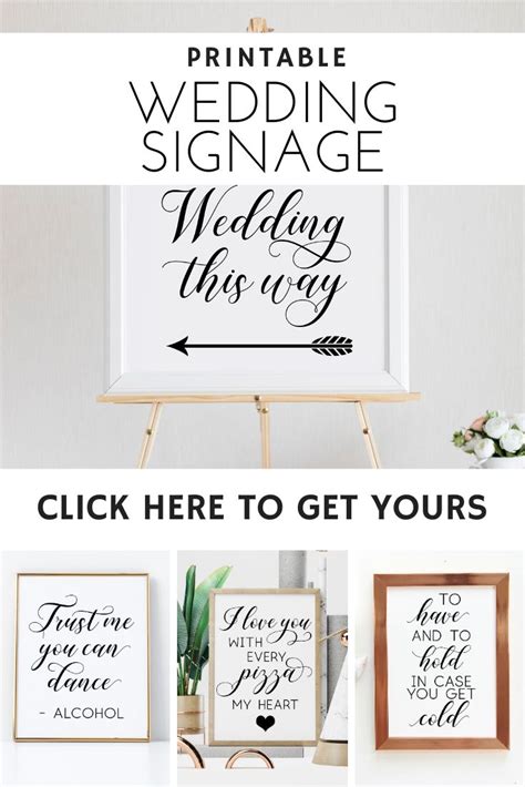 Printable Wedding Signs Printable Wedding Signage Wedding Signs