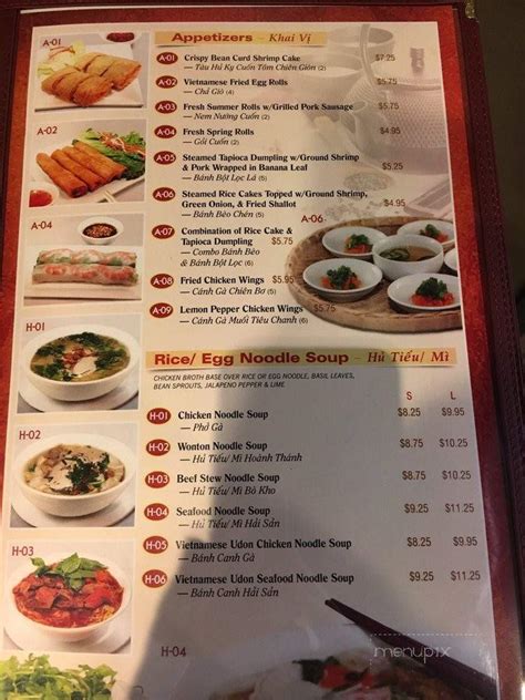 Menu Of Mr Pho In Charlotte Nc 28273