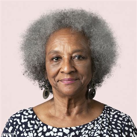 Happy Black Senior Woman Mockup Premium Image By