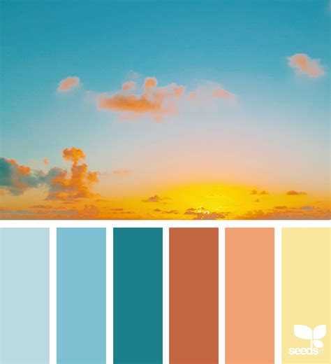Color Set Sunset Color Palette Seeds Color Design Seeds Color Palette