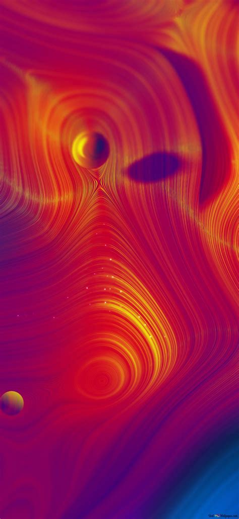 Abstract Orange Waves 2k Wallpaper Download
