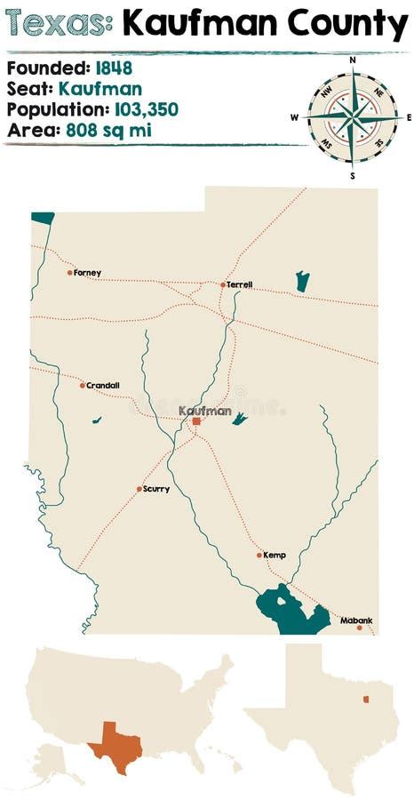 Map Of Kaufman County Texas Cities And Towns Map