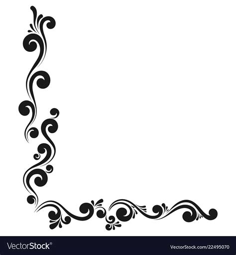 Decorative Monograms And Calligraphic Borders Vector Image