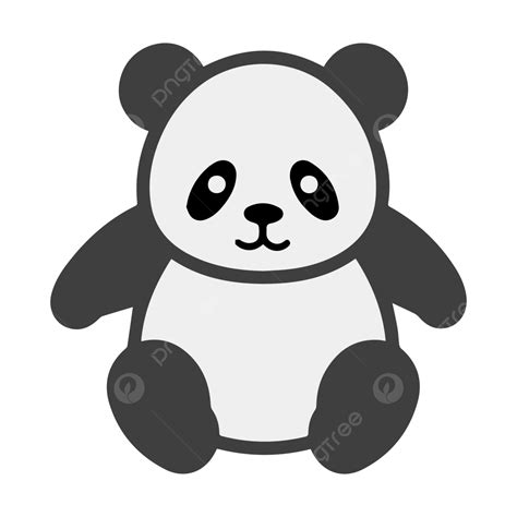 Cute Panda Vector Illustration Art And Transparent, Panda, Vector