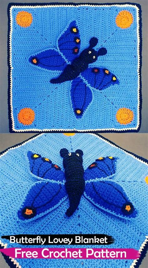 Butterfly Lovey Blanket Free Crochet Pattern Crochet Patterns