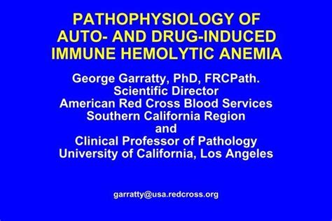 And Drug Induced Immune Mediated Hemolytic Anemia Dr Geoge