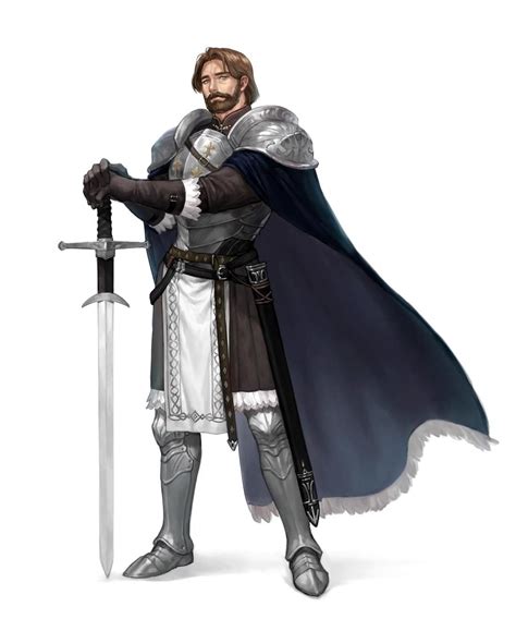 Male Human Fighter Knight Paladin Pathfinder Pfrpg Dnd Dandd 35 5e 5th