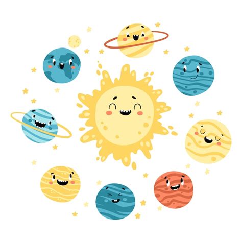 Sistema Solar El Sol Y Los Planetas Lindo Espacio Infantil