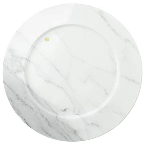 Charger Plates Platters Serveware Set Of 6 White Statuary Marble