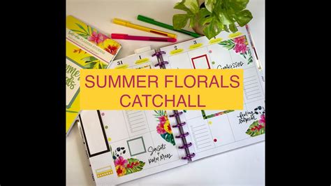 Catchall Spread Using Summer Florals From Kellofaplan Youtube
