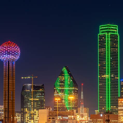 Dallas Skyline at Night in January - Dallas Skyline Pictures | William Drew