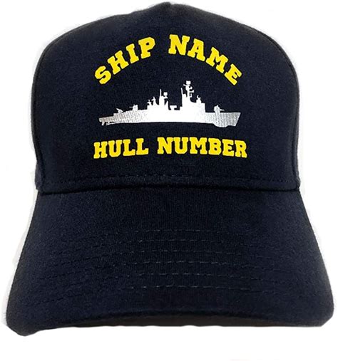 Customized Navy Ball Cap With Your Ships Name And Number