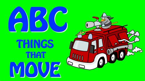 Childrens Alphabet Book Of Things That Move Learn Abc Alphabet