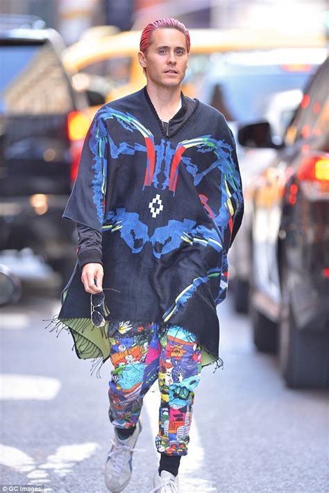 Jared Leto Carries On His Joker Style In Recycled Poncho And Harem