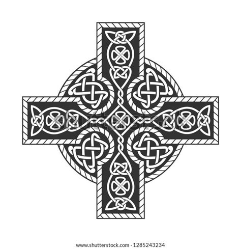 Celtic Cross Vector Ornament Stock Vector Royalty Free 1285243234