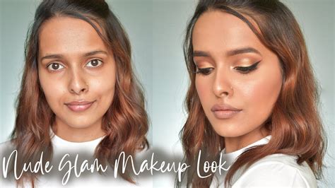 Nude Glam Makeup Look All Drugstore Products Youtube