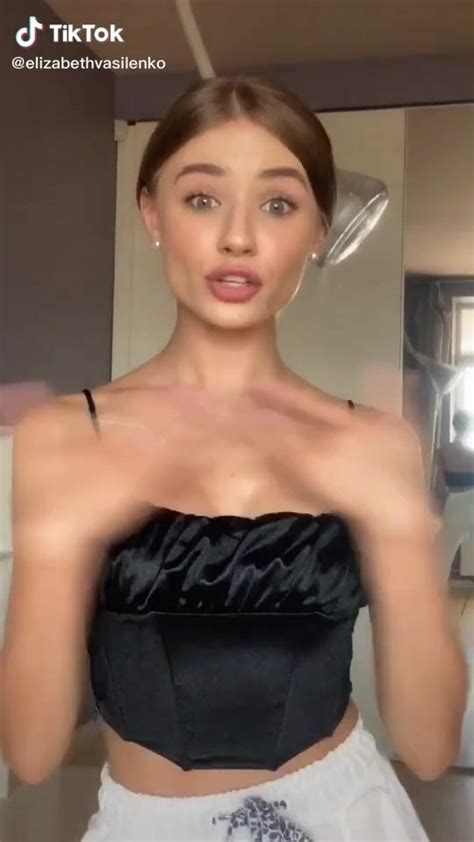 sexy elizabeth vasilenko in black corset