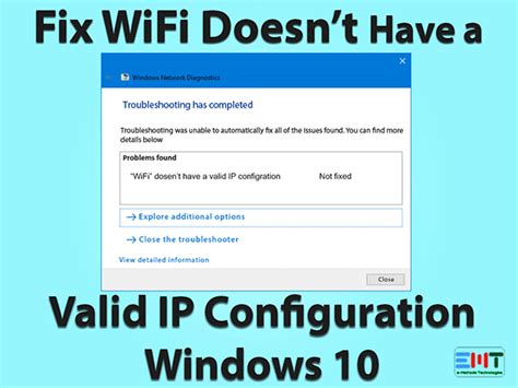 Wifi Doesnt Have A Valid Ip Configuration Slideshare