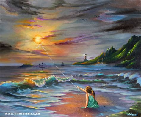 Jim Warren Little Miss Sunshine Dream Painting Art World