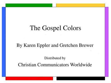 Ppt The Gospel Colors Powerpoint Presentation Free Download Id67734
