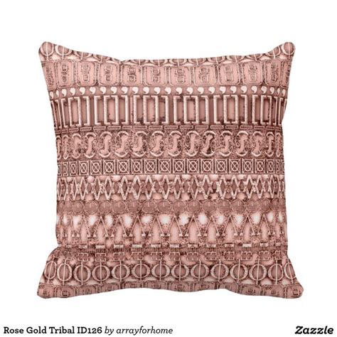 Rose Gold Tribal Id126 Throw Pillow Zazzle Throw Pillows Stylish