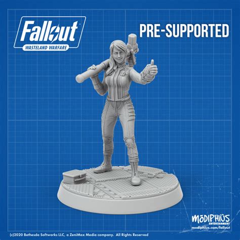 3d Printable Vault Tec Vault Girl Fallout Wasteland Warfare By