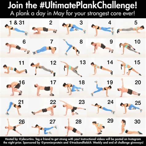 The 2016 Ultimate Plank Challenge A Plank A Day In May