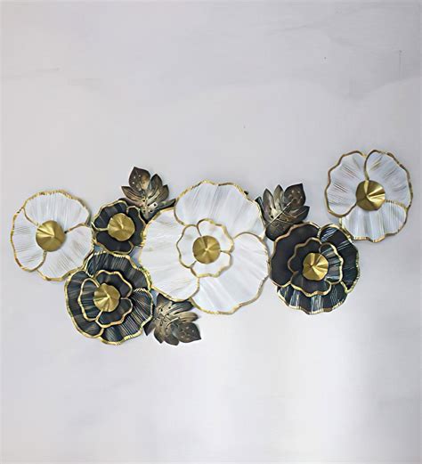 Buy Elegant Floral Metal Wall Art Multicolour By Moh Decors At 15 Off