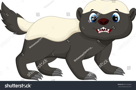 Honey Badger Cartoon Stock Vector Royalty Free 391352863 Shutterstock
