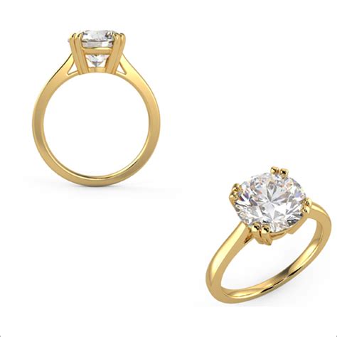 Ladies Single Diamond Gold Ring Manufacturersupplierexporter