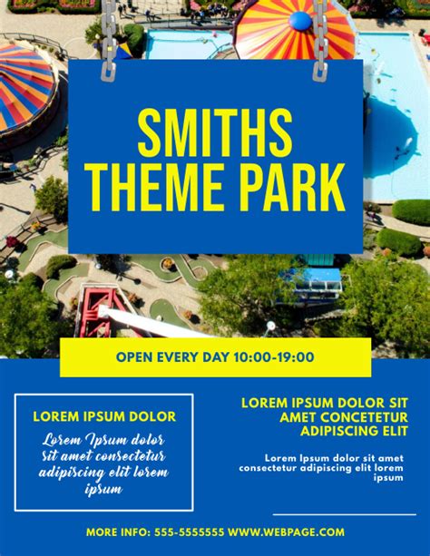 Theme Park Flyer Design Template Postermywall