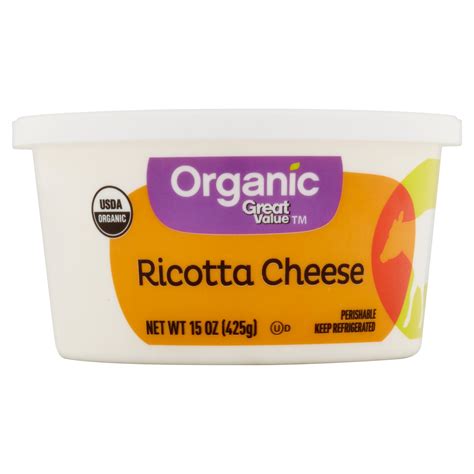 Great Value Organic Ricotta Cheese 15 Oz