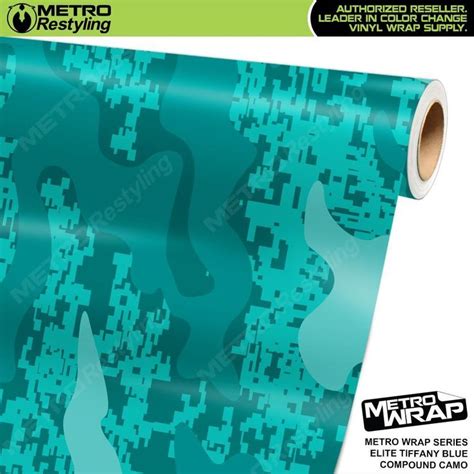Metro Wrap Compound Elite Tiffany Blue Camouflage Vinyl Film Tiffany