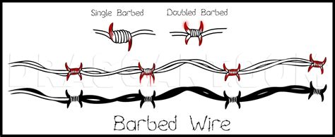 How To Draw Barbed Wire By Dawn Dragoart Com